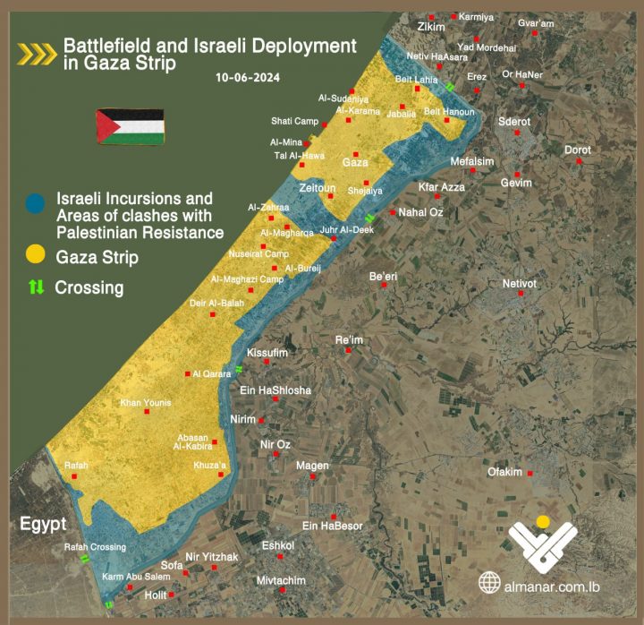 June Gaza map